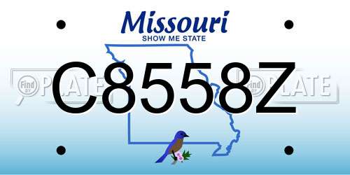 C8558Z Missouri License Plate