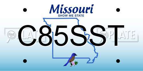 C85SST Missouri License Plate