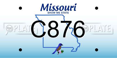 C876 Missouri License Plate