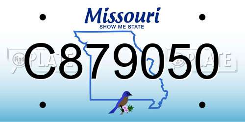 C879050 Missouri License Plate