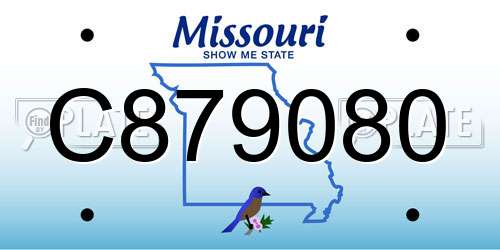 C879080 Missouri License Plate