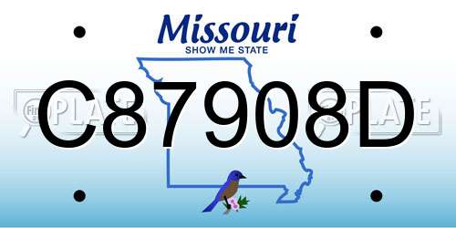 C87908D Missouri License Plate