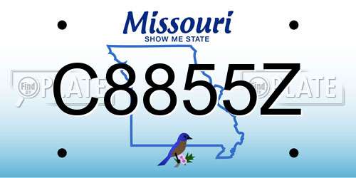 C8855Z Missouri License Plate