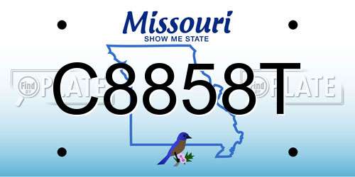 C8858T Missouri License Plate