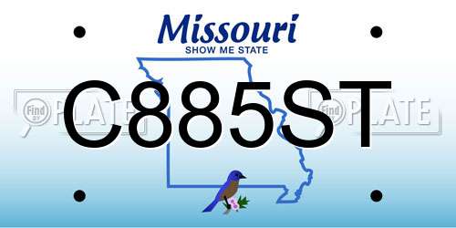 C885ST Missouri License Plate