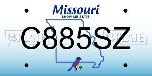 C885SZ Missouri License Plate