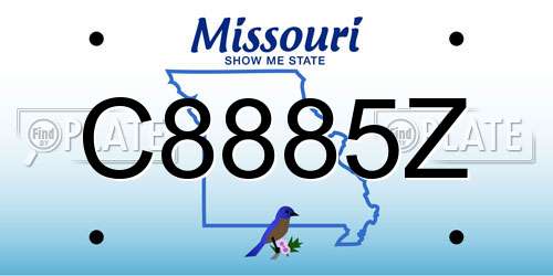 C8885Z Missouri License Plate