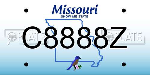 C8888Z Missouri License Plate