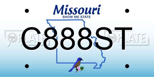 C888ST Missouri License Plate