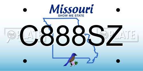 C888SZ Missouri License Plate