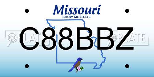 C88BBZ Missouri License Plate