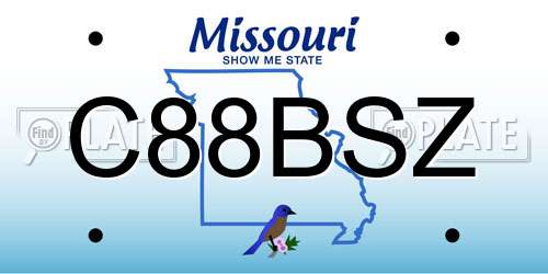 C88BSZ Missouri License Plate