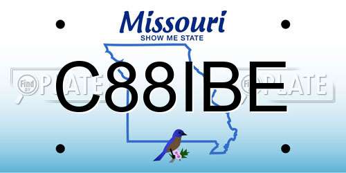C88IBE Missouri License Plate