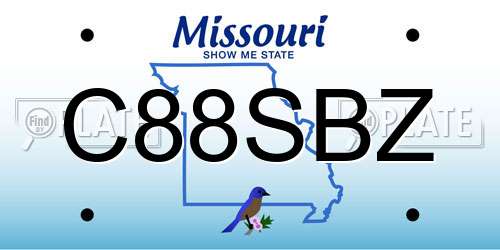 C88SBZ Missouri License Plate