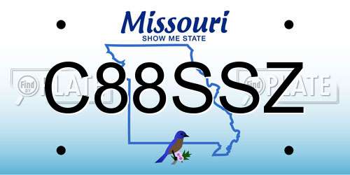 C88SSZ Missouri License Plate