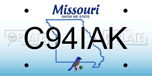 C94IAK Missouri License Plate