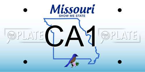 CA1 Missouri License Plate