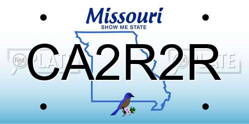 CA2R2R Missouri License Plate
