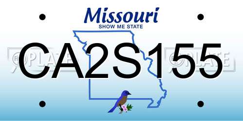CA2S155 Missouri License Plate