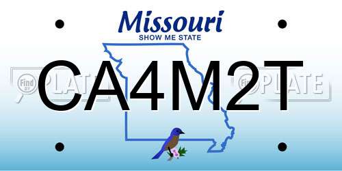 CA4M2T Missouri License Plate