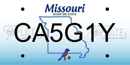 CA5G1Y Missouri License Plate