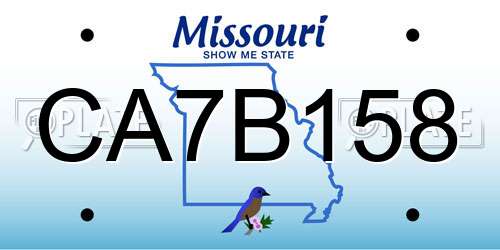 CA7B158 Missouri License Plate
