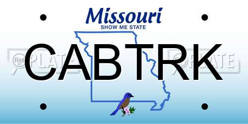CABTRK Missouri License Plate