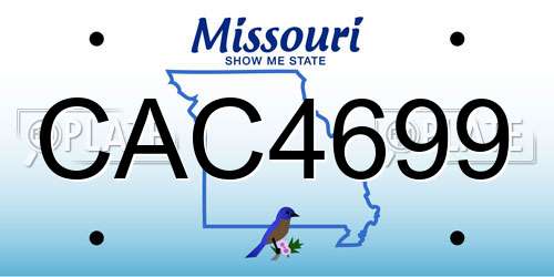 CAC4699 Missouri License Plate