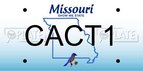 CACT1 Missouri License Plate