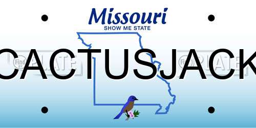 CACTUSJACK Missouri License Plate