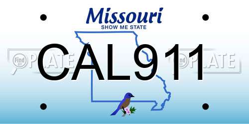 CAL911 Missouri License Plate