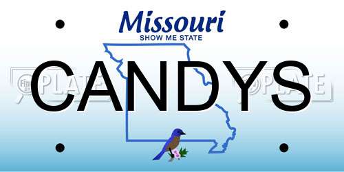 CANDYS Missouri License Plate