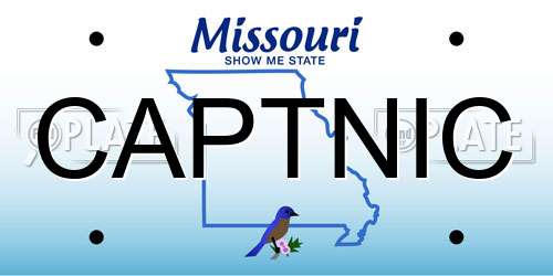CAPTNIC Missouri License Plate