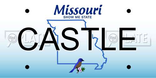 CASTLE Missouri License Plate