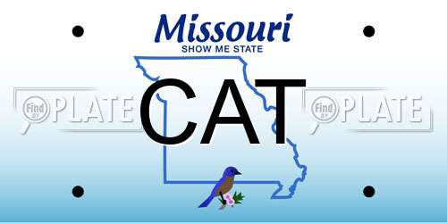 CAT Missouri License Plate