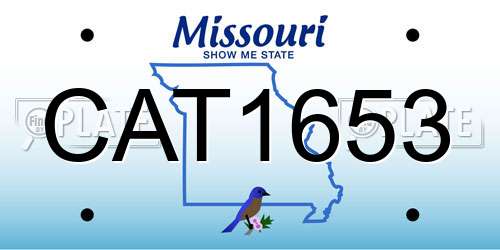 CAT1653 Missouri License Plate