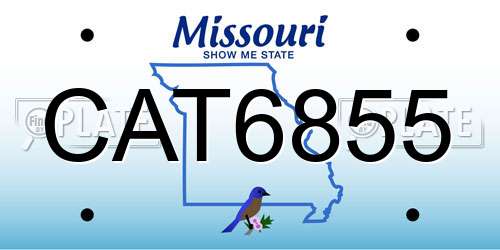 CAT6855 Missouri License Plate
