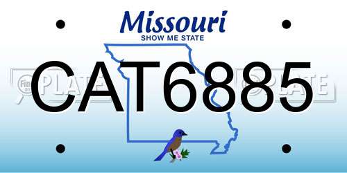 CAT6885 Missouri License Plate