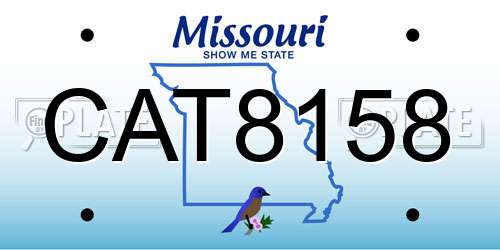 CAT8158 Missouri License Plate