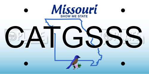 CATGSSS Missouri License Plate
