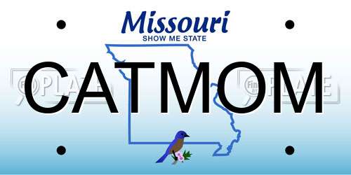 CATMOM Missouri License Plate