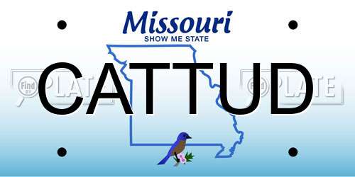CATTUD Missouri License Plate