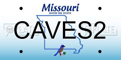 CAVES2 Missouri License Plate