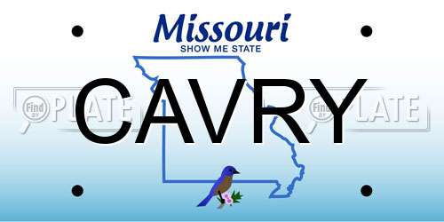 CAVRY Missouri License Plate