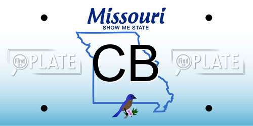 CB Missouri License Plate