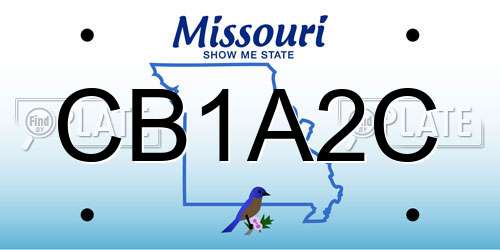 CB1A2C Missouri License Plate