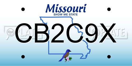 CB2C9X Missouri License Plate