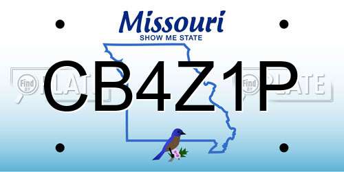 CB4Z1P Missouri License Plate