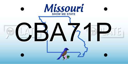 CBA71P Missouri License Plate
