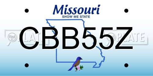 CBB55Z Missouri License Plate